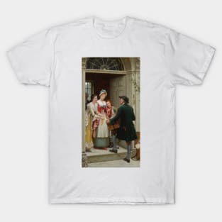 Ribbons And Laces For Very Pretty Faces by Edmund Leighton T-Shirt